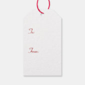 Frohe Weihnachten Roter Glitzer Geschenk Tag Geschenkanhänger (Rückseite)