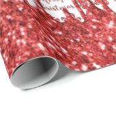 Frohe Weihnachten Roter Glitzer Geschenkpapier (Rolleneckpunkt)