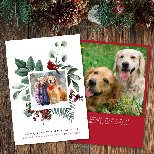 Frohe Weihnachten Roter Kardinal 2 Foto