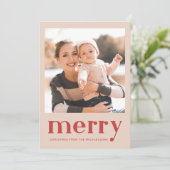 Frohe Weihnachten Roter Karierter Karo Foto (Stehend Vorderseite)