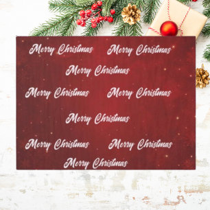 Frohe Weihnachten Roter Karmesin Elegant Seidenpapier