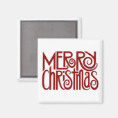 Frohe Weihnachten Roter Platz Magnet (Vorderseite/Rückseite)