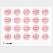Frohe Weihnachten Roter und Rosa Schrift Sticker (Blatt)