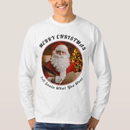 Frohe Weihnachten Roter Weihnachtsmann Weihnachtsb T-Shirt (Vorderseite)