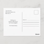 Frohe Weihnachten Rotes grünes Foto Weihnachtskart Postkarte (Rückseite)