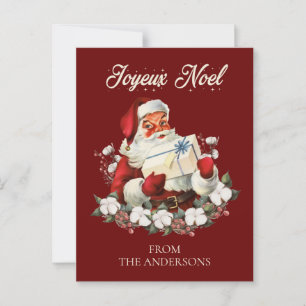 Frohe Weihnachten Rotes Weihnachten Vintage Santa Postkarte
