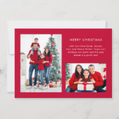 Frohe Weihnachten | Rotmodernes Foto Grid (Rückseite)