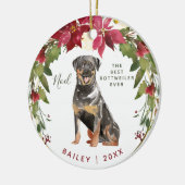 Frohe Weihnachten Rottweiler | addieren das Foto Keramik Ornament (Links)