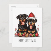 Frohe Weihnachten Rottweiler Dog Santa (Vorne/Hinten)