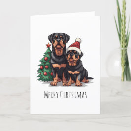 Frohe Weihnachten Rottweiler Dog Weihnachtsbaum