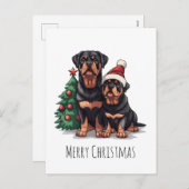 Frohe Weihnachten Rottweiler Dog Weihnachtsbaum (Vorne/Hinten)