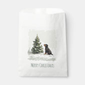 Frohe Weihnachten Rottweiler Dog Weihnachtsbaum Geschenktütchen (Vorderseite)