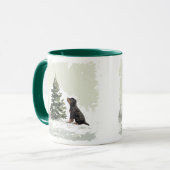 Frohe Weihnachten Rottweiler Dog Weihnachtsbaum Tasse (Vorderseite Links)