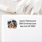 Frohe Weihnachten Rottweiler Hunde Gingerbread Hau (Insitu)