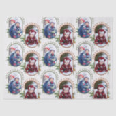 Frohe Weihnachten Rounded Lozenge 2 Foto Muster Seidenpapier (Vorderseite)