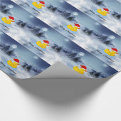 Frohe Weihnachten Rubby Ducker Niedlich Snowing Geschenkpapier (Ecke)