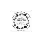 Frohe Weihnachten | Rücksendeadresse der Kranken Gummistempel (Prägung)