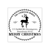 Frohe Weihnachten, Rücksendeadresse für die Famili Gummistempel (Prägung)