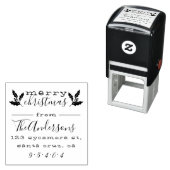 Frohe Weihnachten | Rücksendeadresse Niedlicher Fa Permastempel (Beispiel)