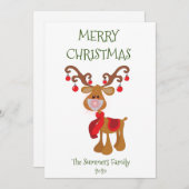 Frohe Weihnachten Rudolph Reindeer Face Maske 2021 (Vorne/Hinten)