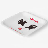 Frohe Weihnachten Rudolph White Paper Plate Pappteller (Gewinkelt)