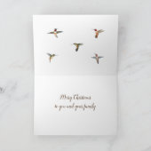 Frohe Weihnachten Rufous und Allen's Hummingbirds Karte (Innenseite)