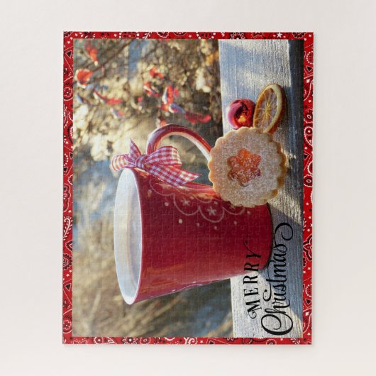 Frohe Weihnachten ruhige Momente Geschenk Puzzle (Vertikal)