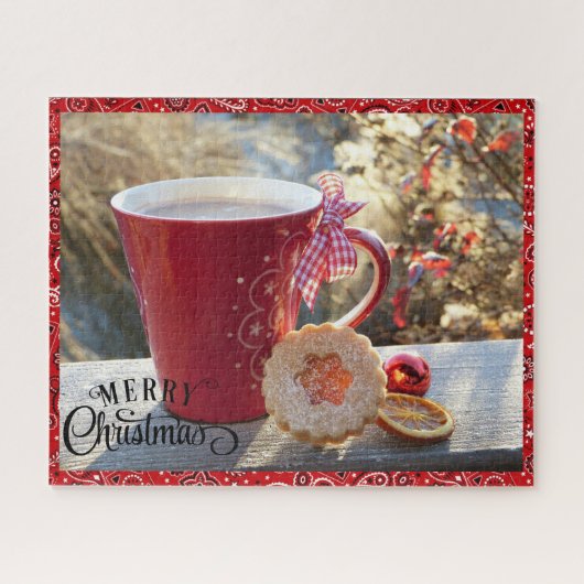 Frohe Weihnachten ruhige Momente Geschenk Puzzle (Horizontal)