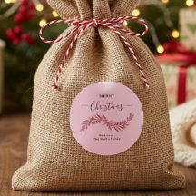 Frohe Weihnachten Rund Sticker