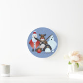 Frohe Weihnachten Runde Wanduhr (Zuhause)