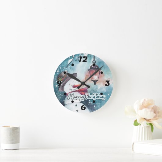 Frohe Weihnachten Runde Wanduhr (Zuhause)