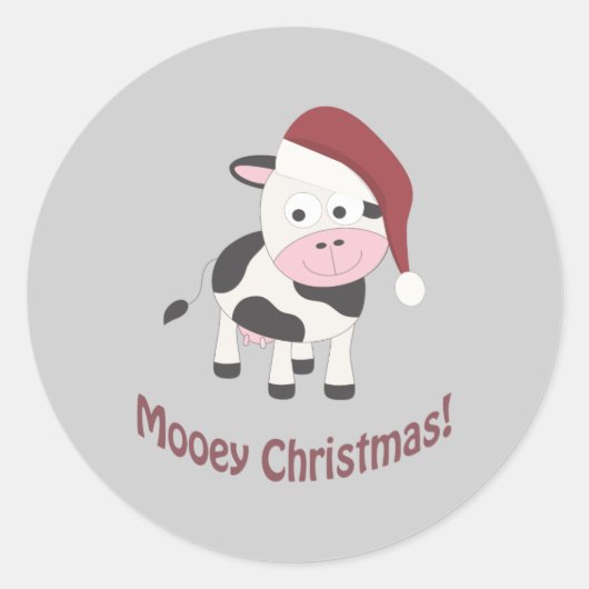 Frohe Weihnachten! Runder Aufkleber (Vorderseite)
