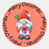 Frohe Weihnachten Runder Aufkleber (Vorderseite)
