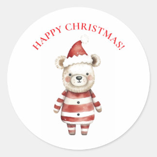 FROHE WEIHNACHTEN RUNDER AUFKLEBER