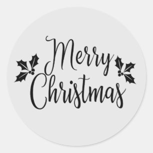 Frohe Weihnachten Runder Aufkleber