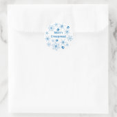 Frohe Weihnachten! Runder Aufkleber (Tasche)