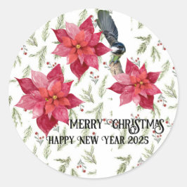 Frohe Weihnachten! Runder Aufkleber