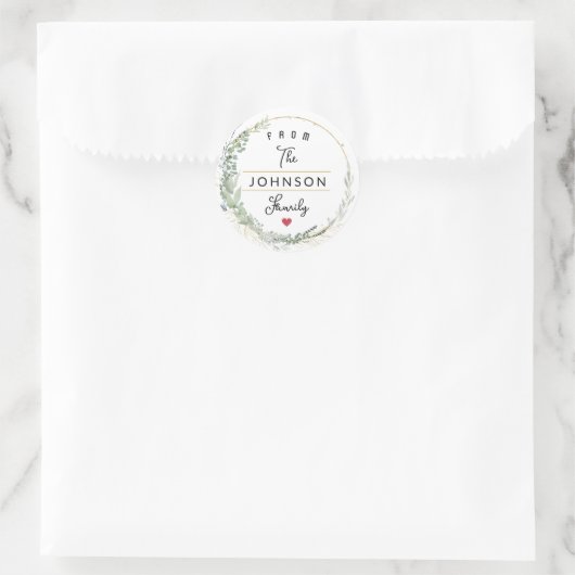 Frohe Weihnachten Runder Aufkleber (Tasche)