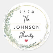 Frohe Weihnachten Runder Aufkleber (Vorderseite)