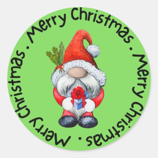 Frohe Weihnachten Runder Aufkleber (Vorderseite)