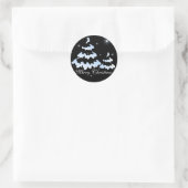 Frohe Weihnachten! Runder Aufkleber (Tasche)