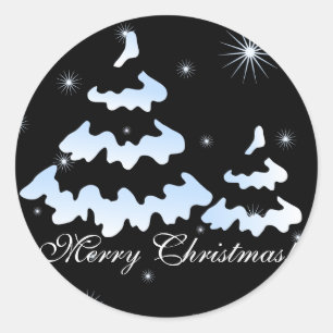 Frohe Weihnachten! Runder Aufkleber