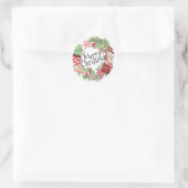 Frohe Weihnachten Runder Aufkleber (Tasche)