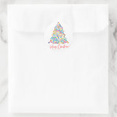 Frohe Weihnachten Runder Aufkleber (Tasche)