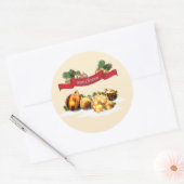 Frohe Weihnachten Runder Aufkleber (Umschlag)