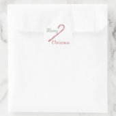 Frohe Weihnachten Runder Aufkleber (Tasche)