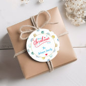 Frohe Weihnachten Runder Aufkleber