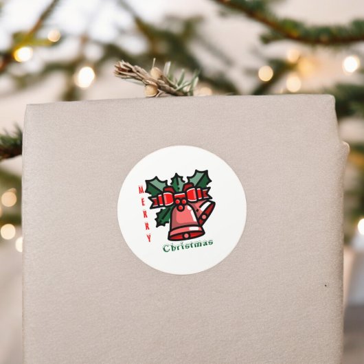 Frohe Weihnachten Runder Aufkleber