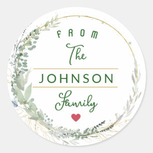 Frohe Weihnachten Runder Aufkleber