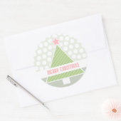 Frohe Weihnachten Runder Aufkleber (Umschlag)